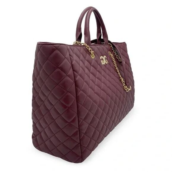 NWT Gilda Paris Large Quilted Travel Tote Bag w/ Luggage Strap, MSRP $199 - Picture 2 of 8